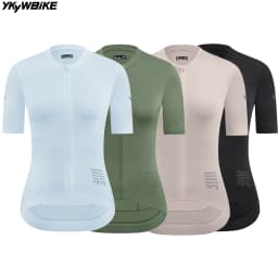 YKYWBIKE 2026 Women Pro Cycling Jersey Short Sleeve Road Bike Shirt Female Bicycle Jersey Breathable Reflective Cycling Clothes