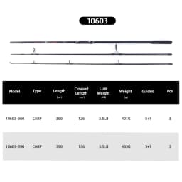 MIFINE PAROSSA CARP SPIN Fishing Rod Lure 3.5LB/4LB 3.6M/3.9M Medium Fast Carbon Fiber Spinning Rod Travel Surfcasting Pole 3PCS