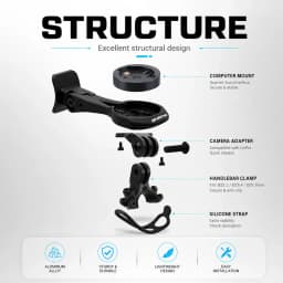 Aero Computer Mount for Syncros RR1.5 RR2.0 Stem Garmin Edge 1050 1040 840 Wahoo ROAM BOLT Bryton Magene Bike GPS Mount