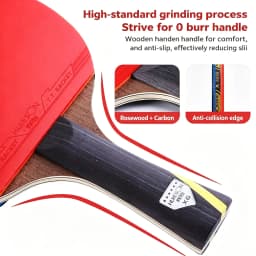 2PCS Original HUIESON 6 Star Carbon Table Tennis Racket Super Powerful Ping Pong Bat Professional Table Tennis Paddle