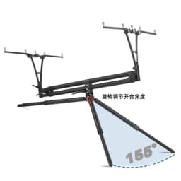 All-metal fishing rod holder, fast folding four-head European throwing rod, sea rod folding bracket, multi-angle