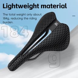 WEST BIKING 3D Printed Bike Saddle T700 Carbon Fiber Titanium Alloy Cr-Mo Seat Bow Comfort Cushion for Road Bike 145/150mm