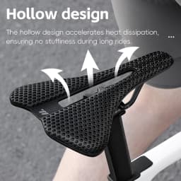 WEST BIKING 3D Printed Bike Saddle T700 Carbon Fiber Titanium Alloy Cr-Mo Seat Bow Comfort Cushion for Road Bike 145/150mm