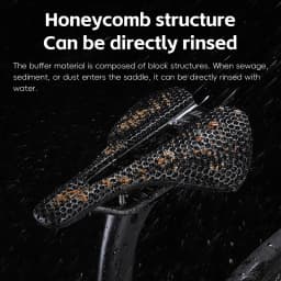 WEST BIKING 3D Printed Bike Saddle T700 Carbon Fiber Titanium Alloy Cr-Mo Seat Bow Comfort Cushion for Road Bike 145/150mm