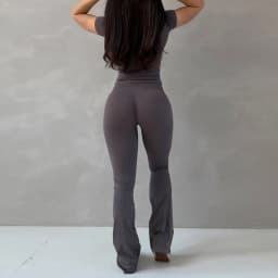 No Logo Impactive Flares Woman 2026 Summer High Waist Seamless Wide-leg Leggings Scrunch Fitness Leggins Gym Clothes