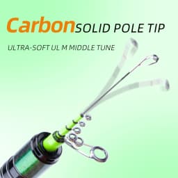 FISHINGFAN KUAISHA Super Short Telescopic Travel UL Carbon Portable Ultralight Solid Tip Fishing Rod