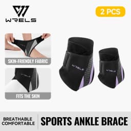 WRELS Ankle Brace Compression Sleeve Slim Fit Breathable Adjustable Basketball Running Football Gym Athletic Sport Ankle Support
