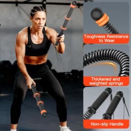 Ropeless Battle Ropes for Home Gym (2-Pack), Quiet & Space-Saving Cordless Battle Ropes for Full-Body Training, Strength, HIIT