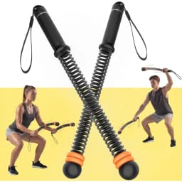 Ropeless Battle Ropes for Home Gym (2-Pack), Quiet & Space-Saving Cordless Battle Ropes for Full-Body Training, Strength, HIIT