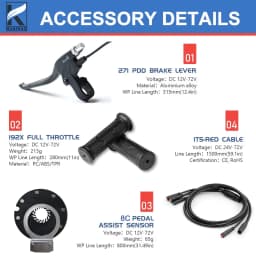 36V/48V 15-30A Waterproof KT Controller for Electric Bike with Light Function for Kunteng Ebike Accessories with Tf01u Display
