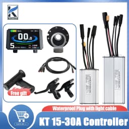 36V/48V 15-30A Waterproof KT Controller for Electric Bike with Light Function for Kunteng Ebike Accessories with Tf01u Display