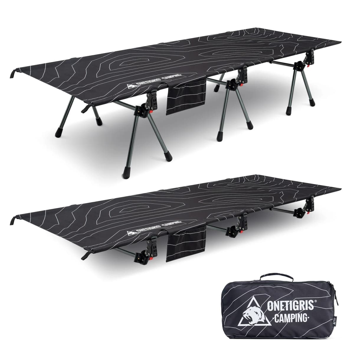 OneTigris Supranubis Camping Cot Ultralight Aluminum Alloy Folding Bed for Hiking Backpacking Travel Car Trips Sleeping Cot
