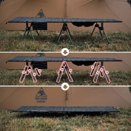 OneTigris Supranubis Camping Cot Ultralight Aluminum Alloy Folding Bed for Hiking Backpacking Travel Car Trips Sleeping Cot