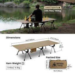 OneTigris Supranubis Camping Cot Ultralight Aluminum Alloy Folding Bed for Hiking Backpacking Travel Car Trips Sleeping Cot
