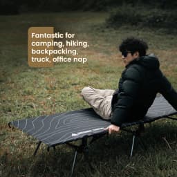 OneTigris Supranubis Camping Cot Ultralight Aluminum Alloy Folding Bed for Hiking Backpacking Travel Car Trips Sleeping Cot