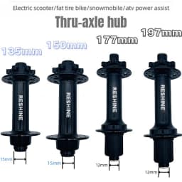 RESHINE Thru-Axle Hub Suitable for 20-26 Inch Cassette-equipped Fat-tire Snow Bikes E-bikes and Fat Bikes Bearing Hub HG Freehub