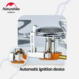 Naturehike 2026 New Camping Gas Stove High FirePower Folding Stable Gas Burner Picnic Hiking Winter Portable Cookingware Stove