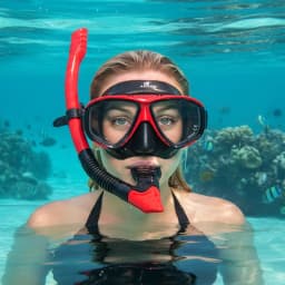 Adult Scuba Diving Mask Snorkel Set, Tempered Lens Dive with Antifog Spray, Swimming Glasses, Elastic Band, Gift Box