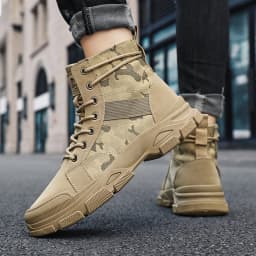 Military Boots for Men Autumn High Top Camouflage Desert Casual Flats Mens Boot Breathable Non Slip Work Shoes Zapatillas Hombre