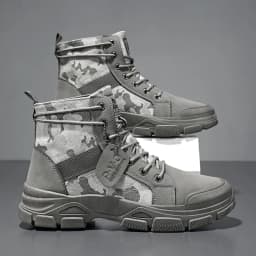 Military Boots for Men Autumn High Top Camouflage Desert Casual Flats Mens Boot Breathable Non Slip Work Shoes Zapatillas Hombre