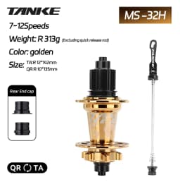 TANKE 120 Click MTB hub 6 Bearing 32 36 Holes Mountain Bike Front Rear QR Thru-axle Exchange Bicycle Disc Brake Hubs HG MS TH390