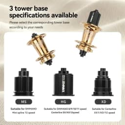 TANKE 120 Click MTB hub 6 Bearing 32 36 Holes Mountain Bike Front Rear QR Thru-axle Exchange Bicycle Disc Brake Hubs HG MS TH390
