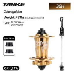 TANKE 120 Click MTB hub 6 Bearing 32 36 Holes Mountain Bike Front Rear QR Thru-axle Exchange Bicycle Disc Brake Hubs HG MS TH390