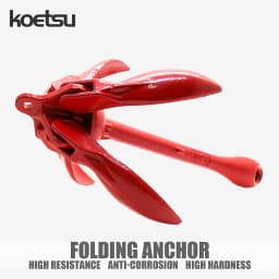 KOETSU Marine Kayak Anchor Kit - 5.5lb Folding Anchor, Suitable for Fishing Kayaks Folds for Easy Storage and Portability.