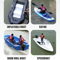 KOETSU Marine Kayak Anchor Kit - 5.5lb Folding Anchor, Suitable for Fishing Kayaks Folds for Easy Storage and Portability.