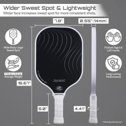 Joysent Pickleball Paddle USAPA T300 Carbon Fiber Pickleball Racket PP Honeycomb 14mm Pickle Ball Paddle For Beginner Men Women