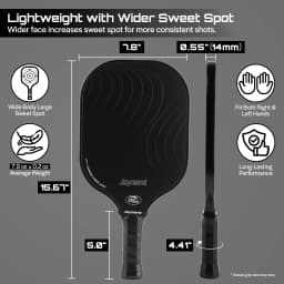 Joysent Pickleball Paddle USAPA T300 Carbon Fiber Pickleball Racket PP Honeycomb 14mm Pickle Ball Paddle For Beginner Men Women
