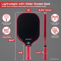 Joysent Pickleball Paddle USAPA T300 Carbon Fiber Pickleball Racket PP Honeycomb 14mm Pickle Ball Paddle For Beginner Men Women