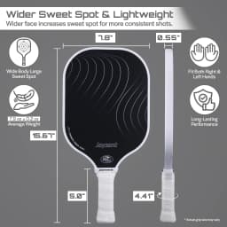 Joysent Pickleball Paddle USAPA T300 Carbon Fiber Pickleball Racket PP Honeycomb 14mm Pickle Ball Paddle For Beginner Men Women