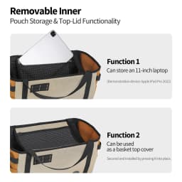 Rhinowalk Folding Bike Basket 17L/24L Handlebar Bag Pet Carrier Luggage Travel Outdoor Casual Shopping Bag For Brompton & Dahon