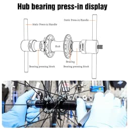 LEBYCLE MTB Road Bicycle Hub Bearing Install Tool Bike Hub Bearing Press Set Bike Hub Freehub BB Bearing Installation Tools