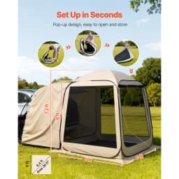 SucceBuy Screen House Tent Portable Screened in Canopy with Carry Bag Netting Sides for Car Camping Backyard Outdoor Activities
