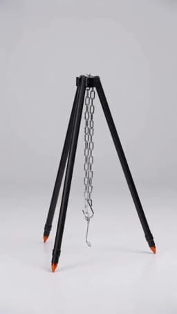 Camping Tripod for Cooking, Portable Adjustable Outdoor Cooking Campfire Tripod Grill with Hanging Chain, Suitable for Cook Camp