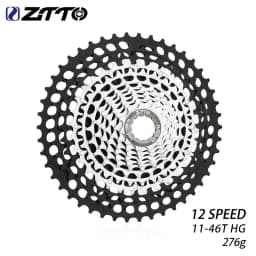 ZTTO Ultralight MTB HG Cassette 12S 276g-299g 11-46T 11-50T 11-51T Black-Silver CNC SLR3 12 Speed K7 Sprocket