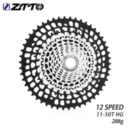 ZTTO Ultralight MTB HG Cassette 12S 276g-299g 11-46T 11-50T 11-51T Black-Silver CNC SLR3 12 Speed K7 Sprocket