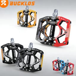 BUCKLOS Bicycle Pedal CNC Aluminium Non-Slip MTB Pedals Ultralight Mountain Bike Cycling Sealed Bearing Pedals Cycling Parts