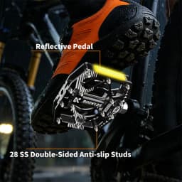 BUCKLOS Bicycle Pedal CNC Aluminium Non-Slip MTB Pedals Ultralight Mountain Bike Cycling Sealed Bearing Pedals Cycling Parts
