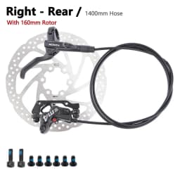 Oil Pressure Brake Lever Caliper Front Rear Alloy Mountain Bike Parts 4 Piston MTB Bicycle Hydraulic Disc Brake Set