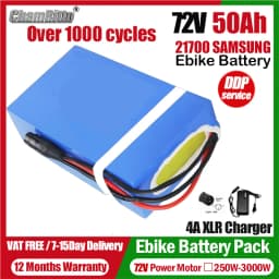 72V Electric Bicycle cham-rider 84V 3000w Bafang Battery 20ah 30ah 35ah 40ah 50ah Electric Bike E Scooter 21700 Lithium Battery