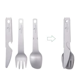 Boundless Voyage Titanium Cooking Set Spoon Fork Knife Lightweight Outdoor Camping Tableware Knife Fork Spoon Bottle Opener