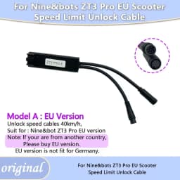 Electric Scooter Parts For Ninebots ZT3 Pro EU DE Version Speed Limit Unlock Cable Max 40kmh Quick Release Controller Accessory