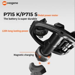 Magene P715 Dual-Sided Pedal Power Meter ±1% Accuracy Bluetooth ANT+ Road Bike Pedals Compatible with KEO & SPD-SL