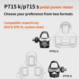 Magene P715 Dual-Sided Pedal Power Meter ±1% Accuracy Bluetooth ANT+ Road Bike Pedals Compatible with KEO & SPD-SL