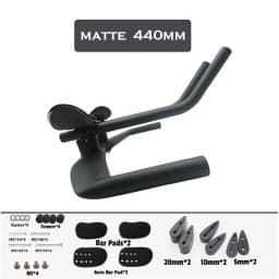 No Logo Aero Carbon Fiber Triathlon Bicycle Handlebar TT Bar HB095 15-Degree Angle Suitable for Left Or Right Arm Use
