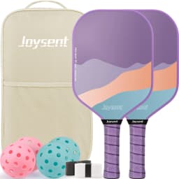 Joysent Fiberglass Pickleball Paddle Set 13mm Honeycomb Core For Men Women Beginners With 2 Rackets 4 Balls And 2 Sweatbands