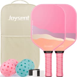 Joysent Fiberglass Pickleball Paddle Set 13mm Honeycomb Core For Men Women Beginners With 2 Rackets 4 Balls And 2 Sweatbands